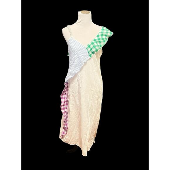 Marysia Resort Midi Dress •M/L• Cotton Chain Strap Gingham Ruffle $265 - Picture 5 of 10